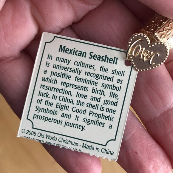 Old World Christmas Mexican Seashell Glass Ornament 12177 Summer Beach Theme NEW - Picture 5 of 5